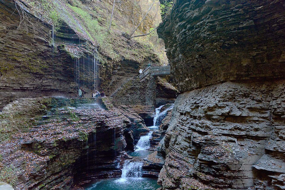Rainbow Bridge and Glen Creek on Watkins Glen State Park’s Gorge Trail, photographed in 2025.